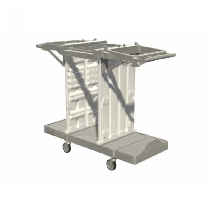 Cleaning trolley with three bags 120 l.