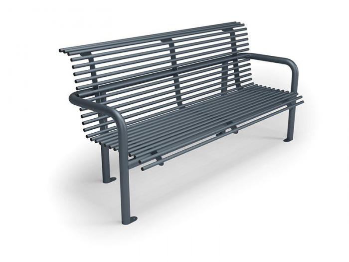 Sapphire bench with backrest 180 x 45 x 90 cm