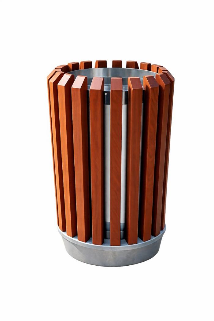 Salou Wood 40 outdoor litter bin