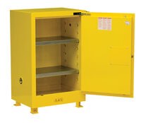 8912207-Justrite Compac skapis uzliesmojošām vielām 45 l, pašaizverošas durvis, dzeltens - Fotoattēls 67067