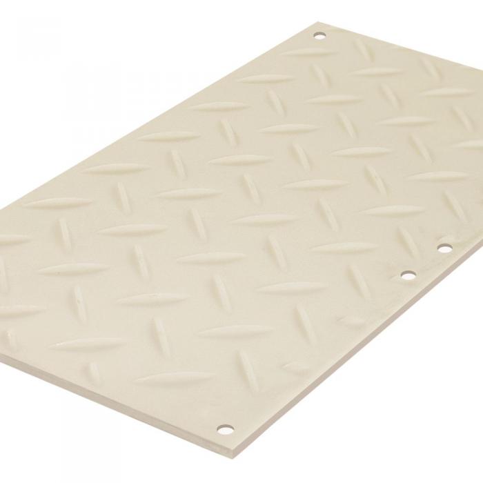 CM-AlturnaMAT® Clear-Checkers Clear ground protection mat with diamond cleat tread  Clear