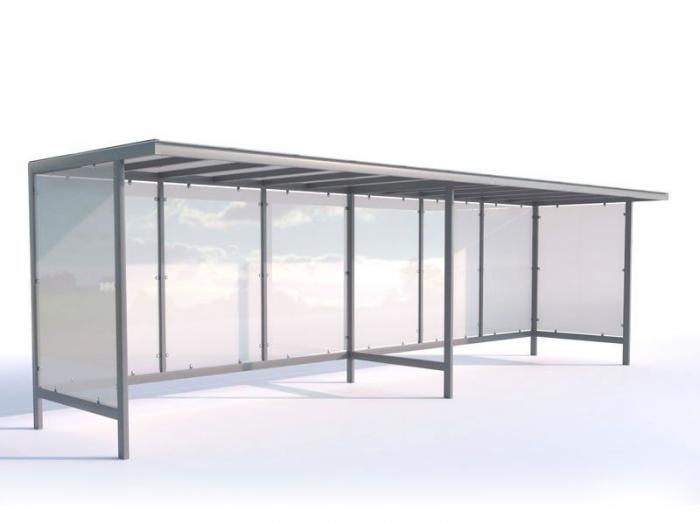 Bicycle shelter built for 15 bicycles / 704 cm