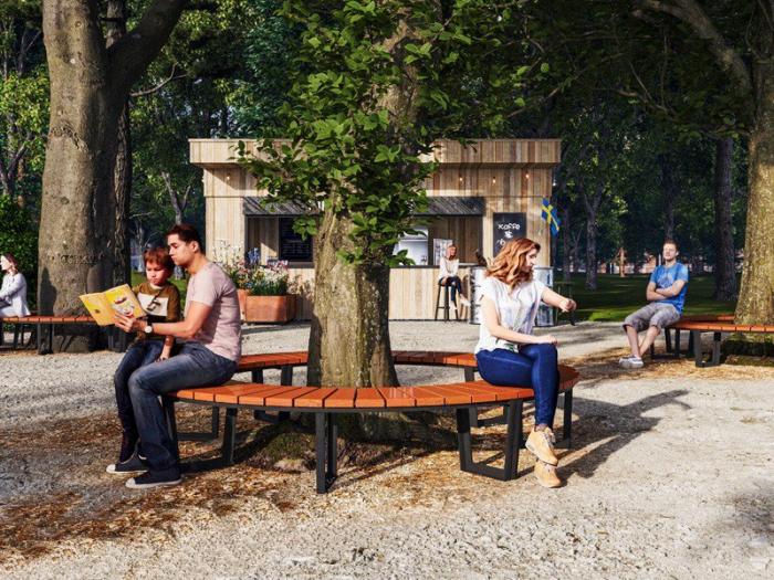 Izliekts sols bez atzveltnes - 4 moduļi - Fotoattēls 72668